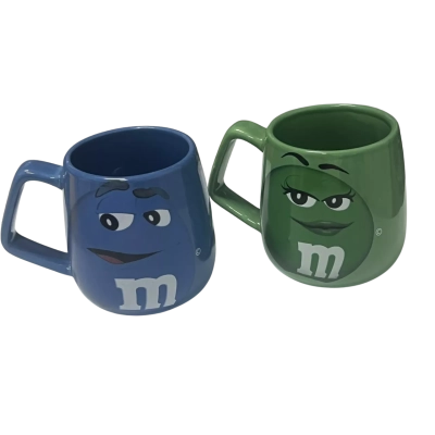 M&M’s Blue & Green Character Ceramic Mugs – Pair – Mars 2013