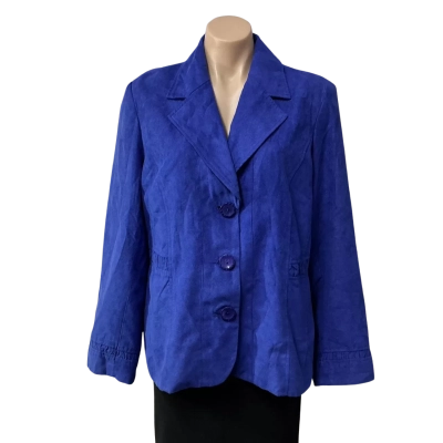 Noni B Womens Size L Cobalt Blue Button up Jacket 