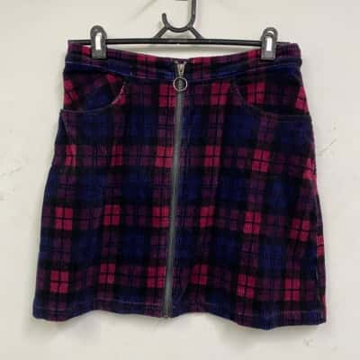 Dangerfield Womens  Size 12 Mini Skirt Black  / Purple 