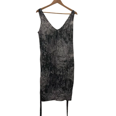 Woman by Peter Morrissey Womens  Size 14 Midi Dress Grey / White 