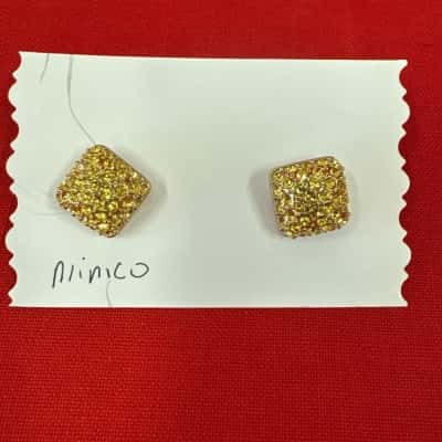 Mimco Women's Square Shape Stud Earrings featuring Clay Pave Detailing 