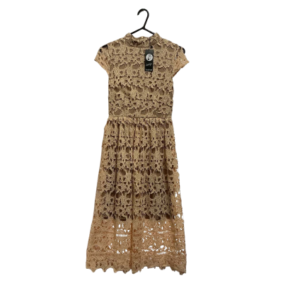 Boohoo Womens  Size 10 Cocktail Dress Beige / Nude 