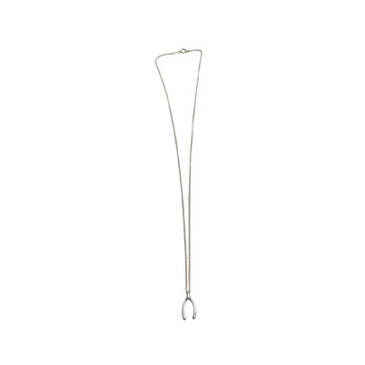 925 Italian Silver Necklace With 925 Silver Wishbone Pendant