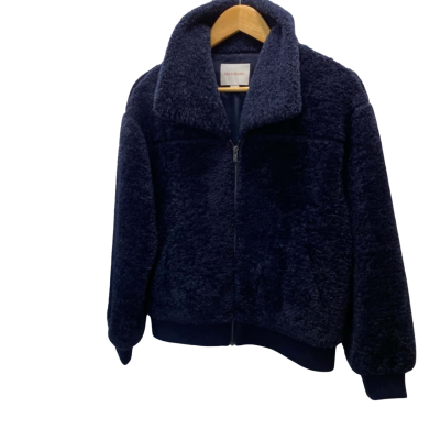  Elka Collective Cropped/Bomber Jacket Size 10 Navy Blue