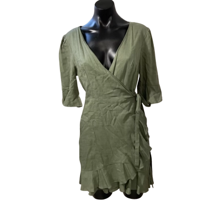  Yours truly   Size 12 Wrap Dress Green 