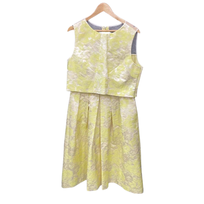 Veronika Maine Women’s Size 14 / 16 Floral Yellow Set