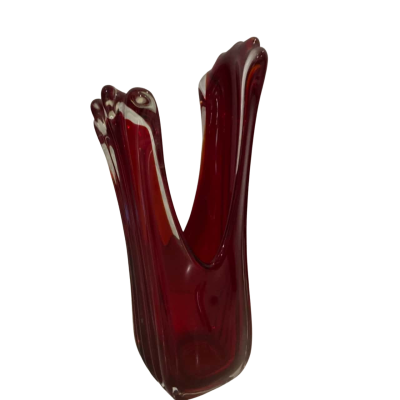 Unique Blending Ruby Red Decorative Vase