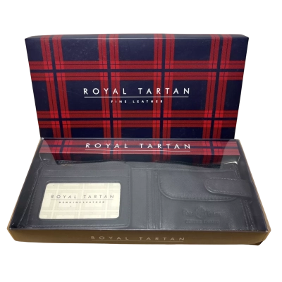  Mens Royal Tartan fine Leather Wallet