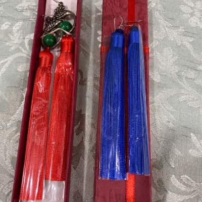  Womens Earrings Blue / Red 
