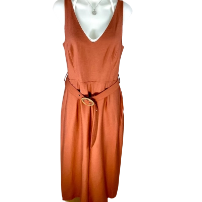 Dotti - Terra Cotta Belted Jumpsuit (Size 14)