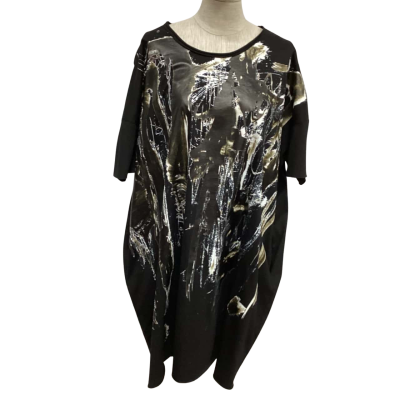  Dogstar Oversized Size S Short Sleeve Dress  with Pockets Black  