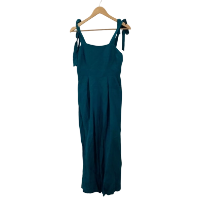 Princess Highway Womens  Size 8 Sleeveless Wide Leg Jumpsuit Teal 