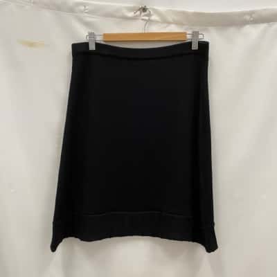 Jigsaw Women's Size 3 A-Line Knit Skirt Black  