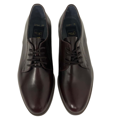 Polo Men’s Oxfords Dress Shoes Dark Burgundy Leather With Leather Sole Size 7.5