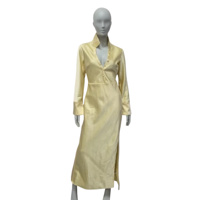 Meshki Womens  Size S Cocktail Dress / Long Sleeve Dress / Maxi Dress Yellow 