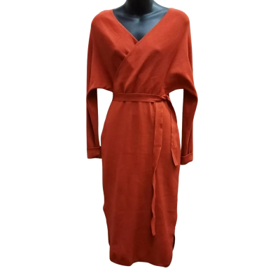 New With Tags ZHPUAT Sweater / Bodycon Dress Long Sleeve Wrap Bodycon Dress with Self Tie Belt