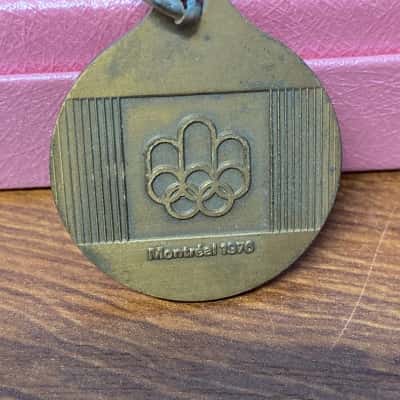 Bronze commemorative medallion from Summer 1976 Montreal Olympics 