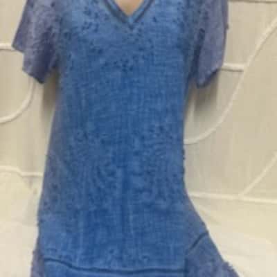  Womens  Size M Casual Dress Blue 