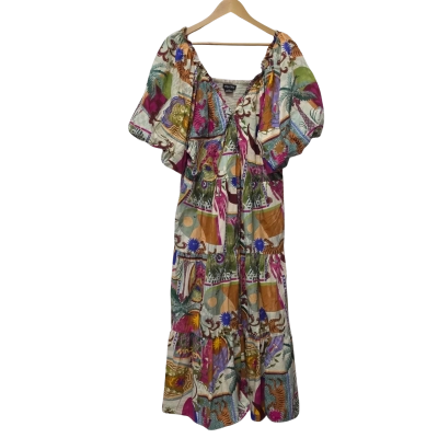 City Chic Womens  Size XL Casual Dress / Midi Dress / Short Sleeve Dress  Multicoloured 