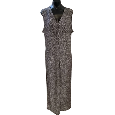 W. Lane Womens  Size XL Maxi Dress Black  / Polka Dot / White 