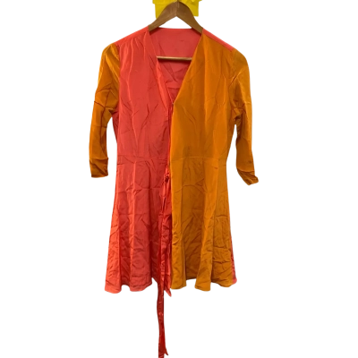 Pink and Orange Wrap Dress Size L