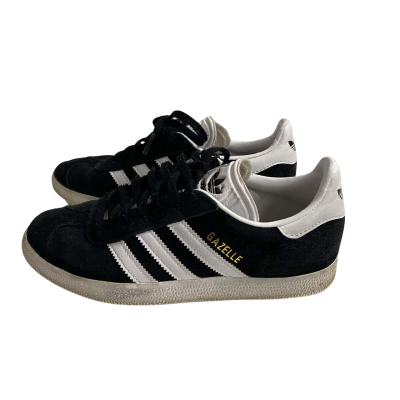 Womens Size 4.5 Adidas Originals Gazelle Shoes Black/White