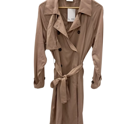 Sussan Womens  Size 12 Trench Coat Beige / Brown 