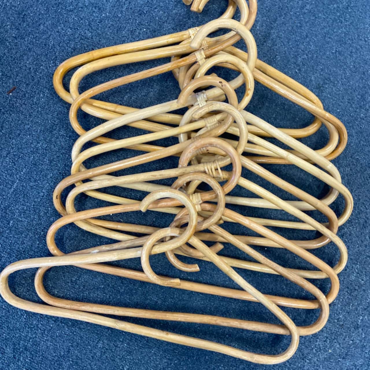 10 vintage can coat hangers (s)