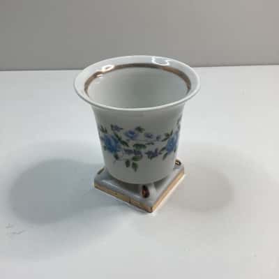 Miniature Vintage Ceramic Floral Vase