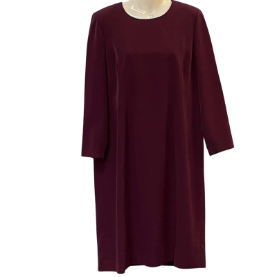  Womens  Size One Size Casual Dress / Free Size Dress / Long Sleeve Dress / Midi Dress / Work Dress Maroon 