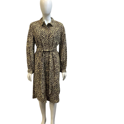 Brand New Munthe Womens Label Size 40, AUS 12 Animal Pattern Shirt Dress Multicoloured