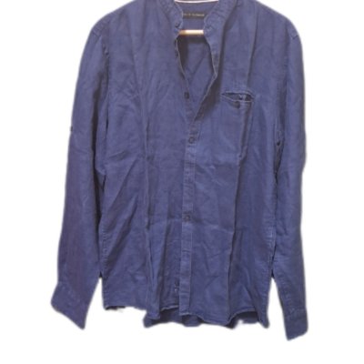 CELIO Les Essentials  Unisex  Size L Long Sleeve Shirt Navy Blue 