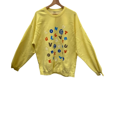 Harry Styles Sweatshirt Unisex Size XL Yellow 'Love On Tour 2023' Crew Neck Pullover Music