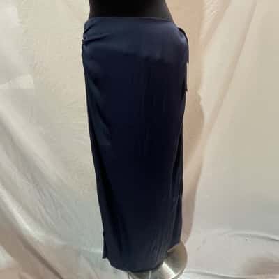 Motto Size 16 Maxi Skirt Navy Blue 