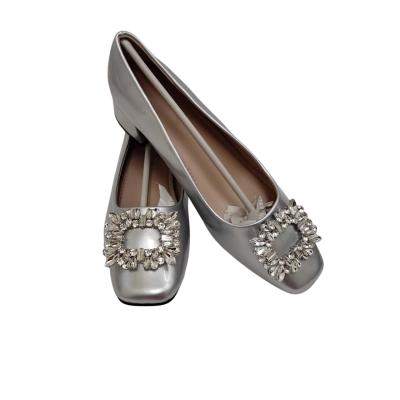  Womens Silver Court Shoe
