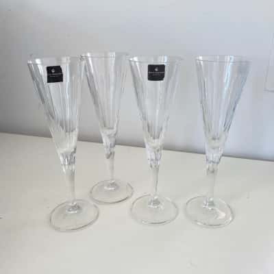 Royal Doulton England 1815 Set Of 4 Flute Champagne Glasses