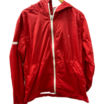 Huffer Mens Jacket Size L Red Raincoat Waterproof with Hood