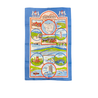Vintage Tasmania Tea Towel