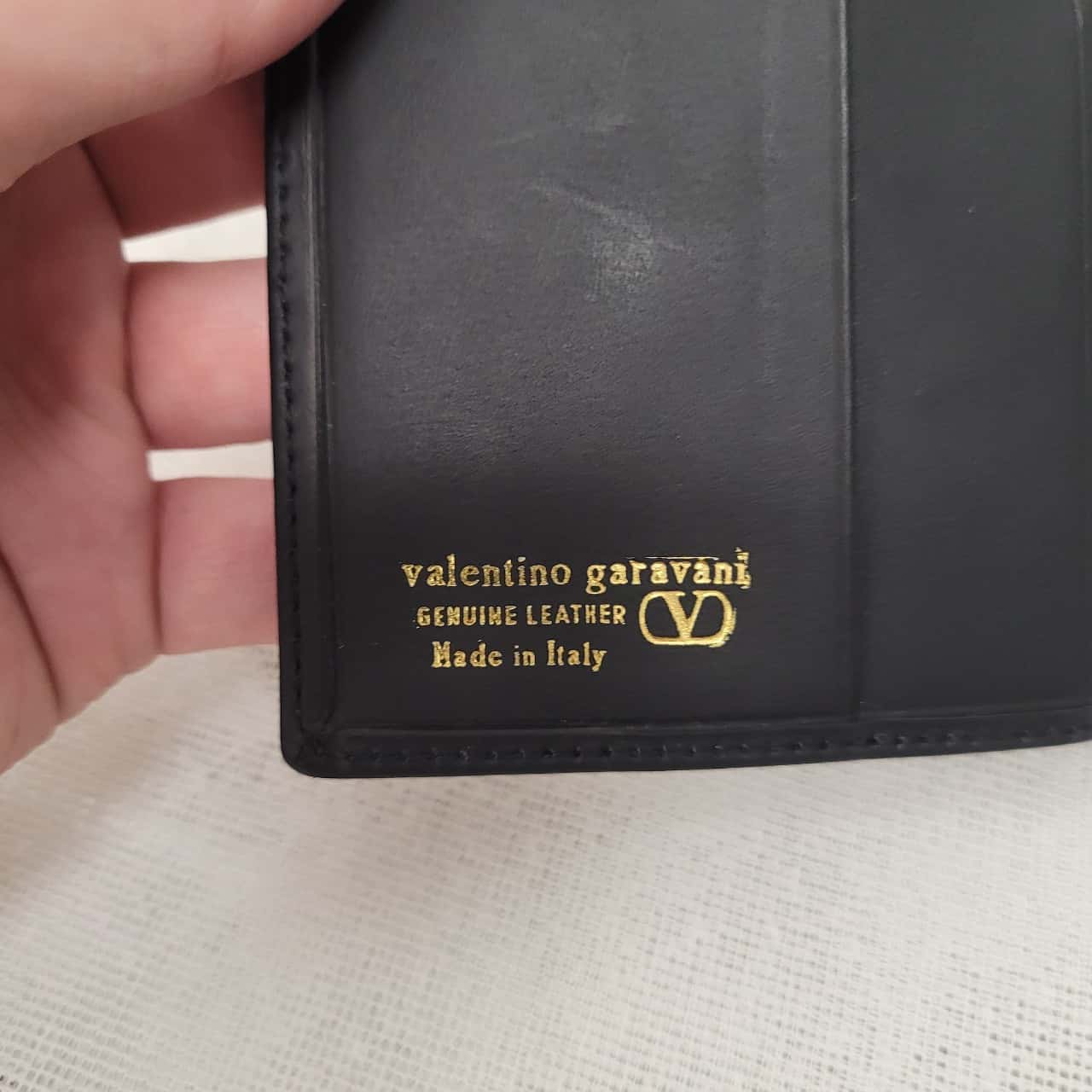 Valentino Garavani Black Calf Leather Bos Taurus Wallet main image 0