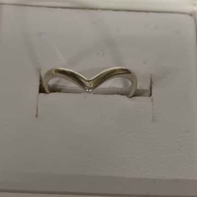 Sterling silver wishbone ring 