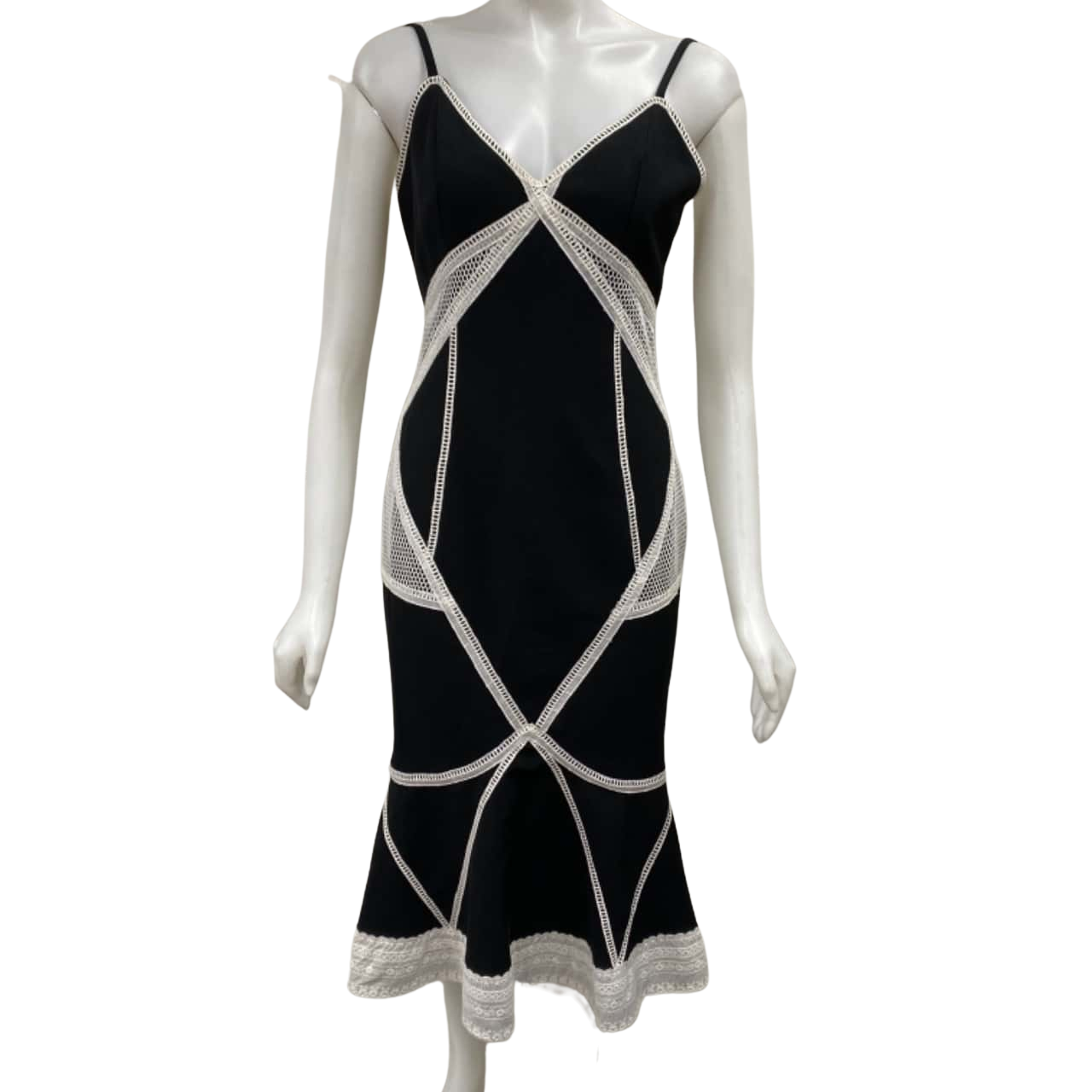 Mossman Womens Size M Maxi Dress Black / White