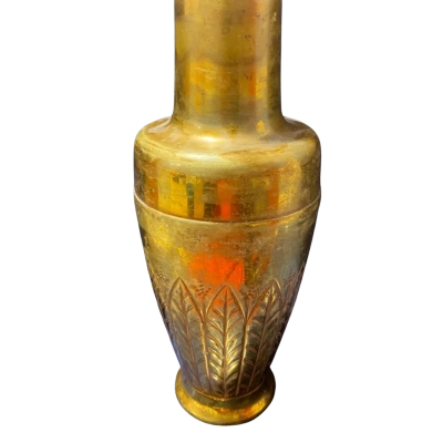 Embossed Brass Vase