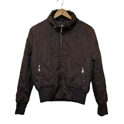 Y2K Baby Phat Brown Puffer Jacket / Faux Fur Neckline Size XL 