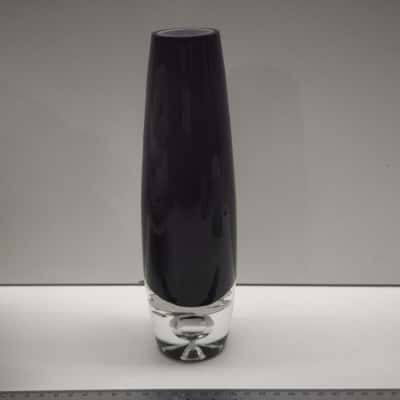 Emporium Alto Cased Glass Vase Purple White 25cm