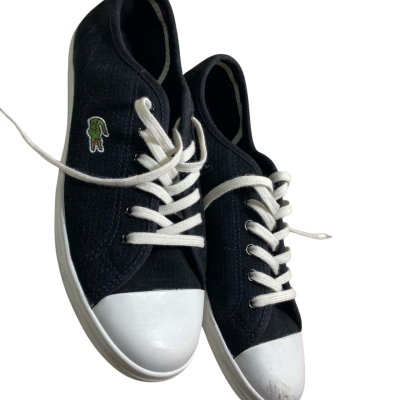 Lacoste Womens  Size 5 Black And White 