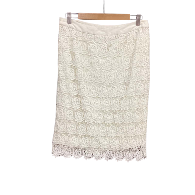Cooper Womens  Size 12 Lace Pencil Skirt Off White 