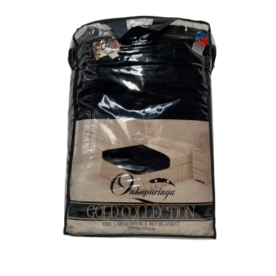 Onkaparinga double bed blanket 225x254 cms black wool