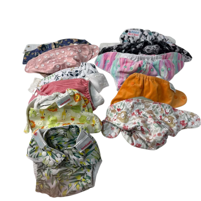 11 reusable nappies mixed brands