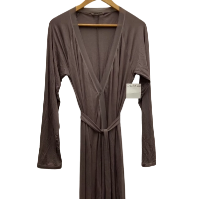 Calvin Klein Womens  Size XS/S Robe Dark Brown RRP $99.00