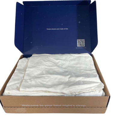 Ecosa Flax Linen Queen Size Sheet set in White.